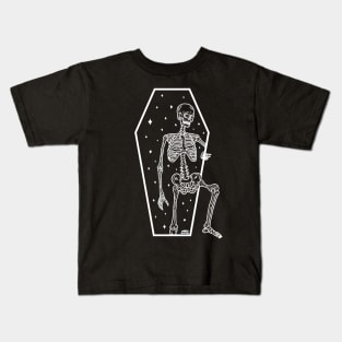 Skeleton Coffin Kids T-Shirt